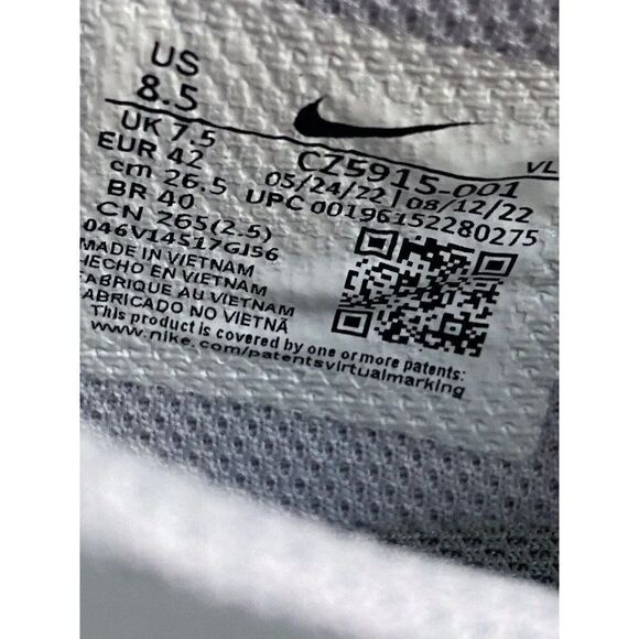 Nike Force Zoom Trout 8 Pro Metal Baseball Cleats Men’s Sz 8.5 Gray CZ5915-001 - Picture 10 of 10